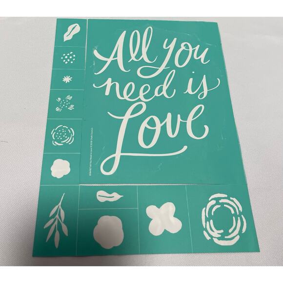 Chalk Couture All You Need Is Love 8.5 x 11 Reusable Transfer - Picture 1 of 6
